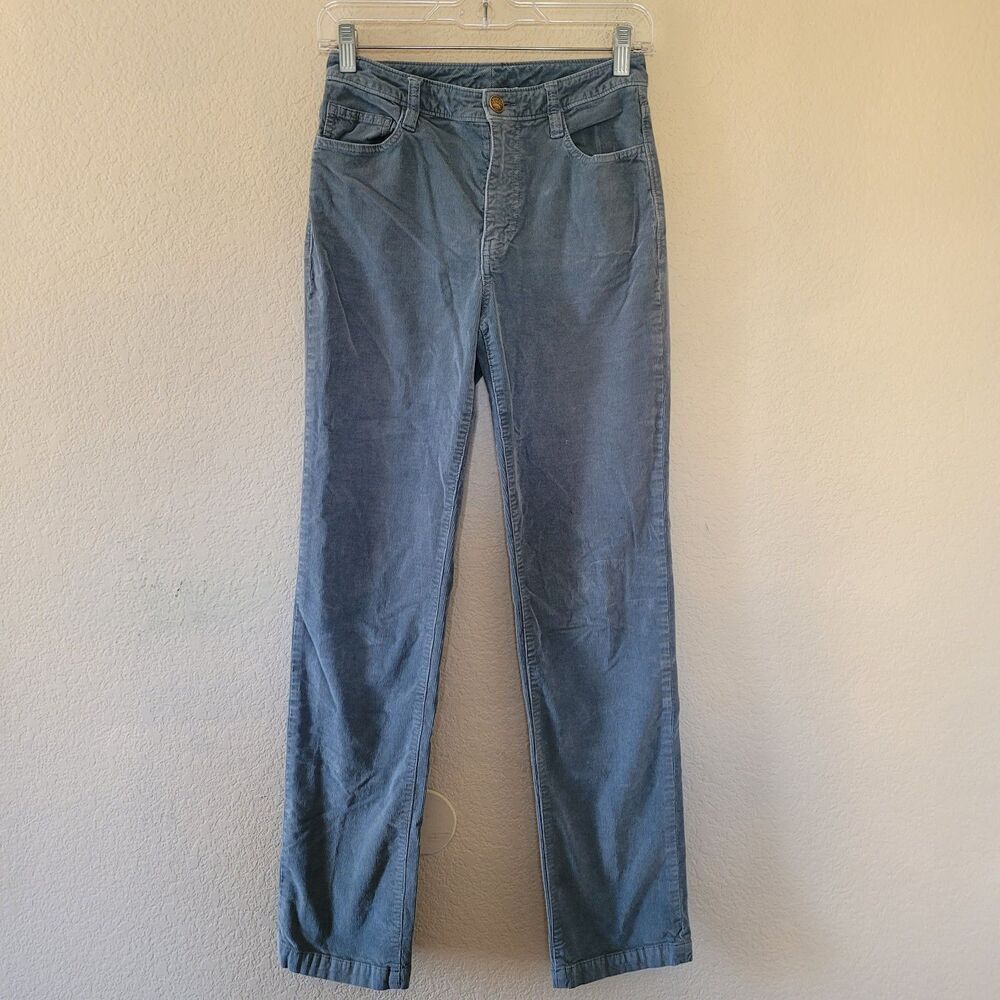 Faherty Womens Stretch Corduroy Julianne Pants Size 26 Blue Straight Leg Organic